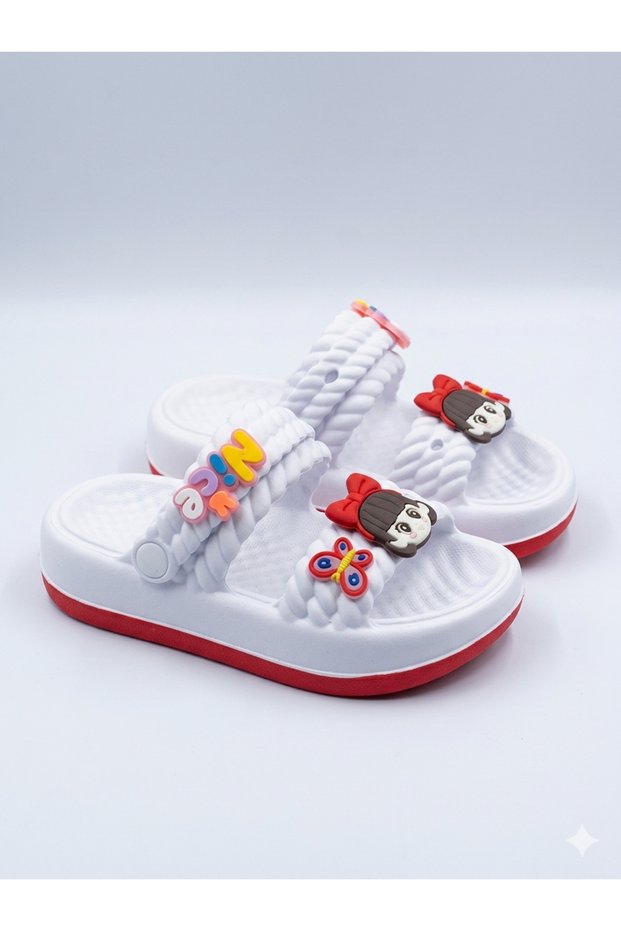 Cottony Comfort for Little Feet! Girls' Non-Slip Sole Orthopedic Supported Sandals Slippers
