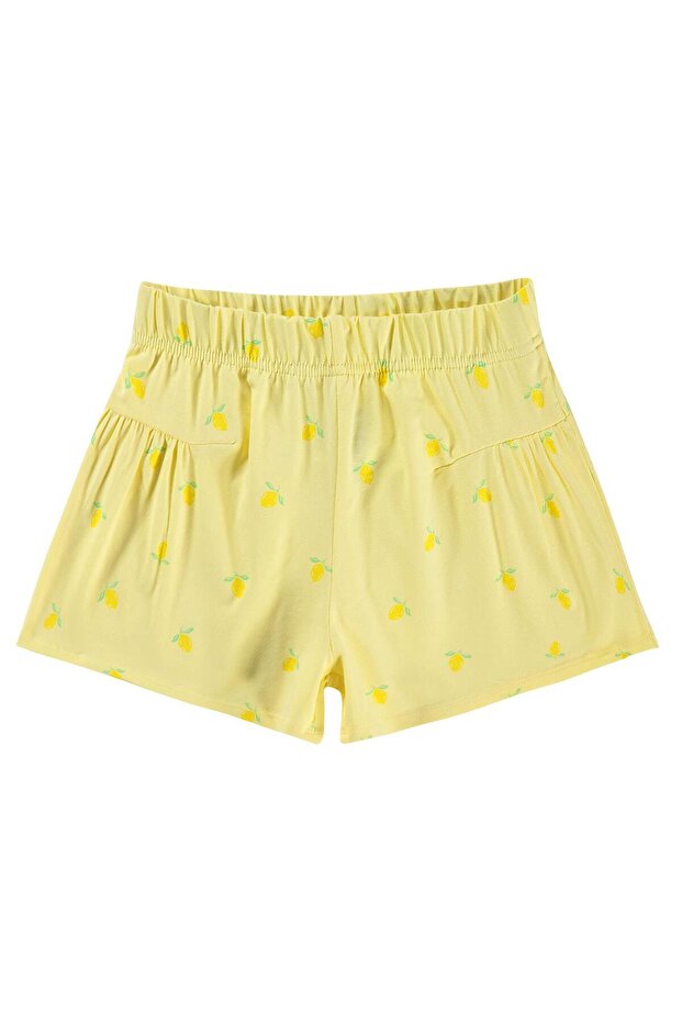 Lemon Patterned Shorts for 6-9 Years Old - Yellow