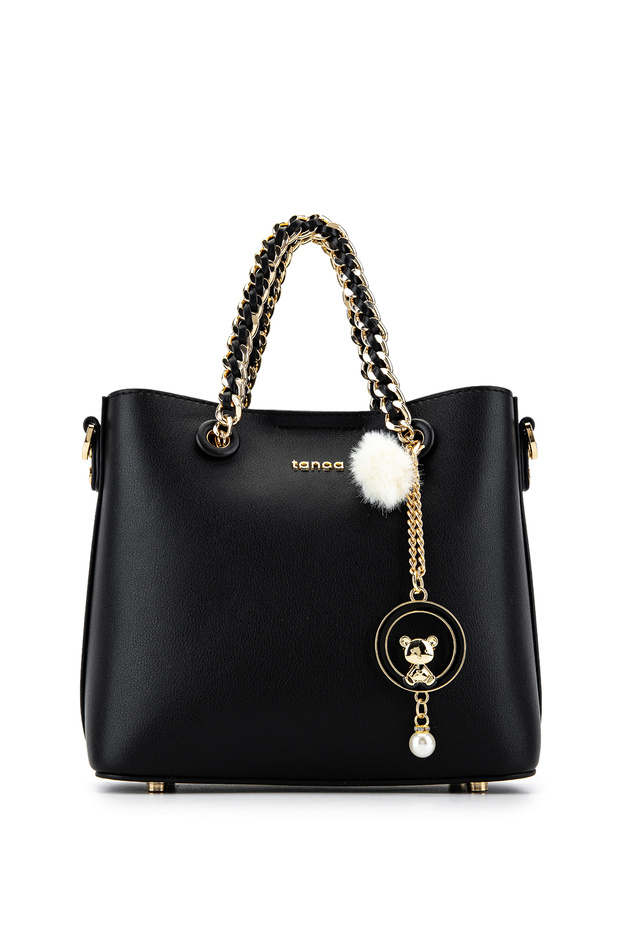 Women's Faux Leather Black Handbag