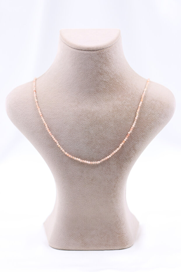 Sunstone Pendant Natural Stone Faceted Cut 2-3 mm