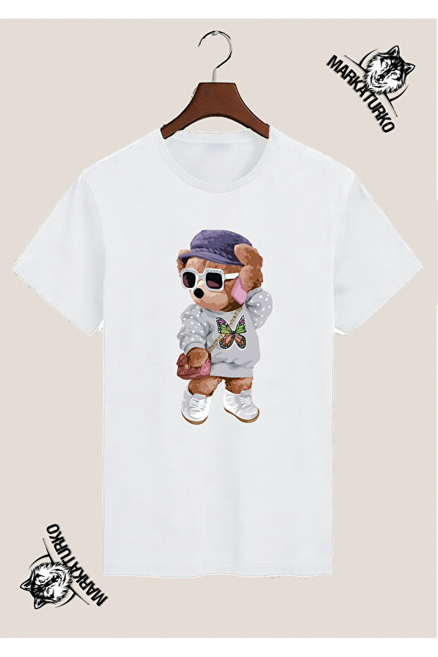 Cool Bear Special Design Printed White T-Shirt