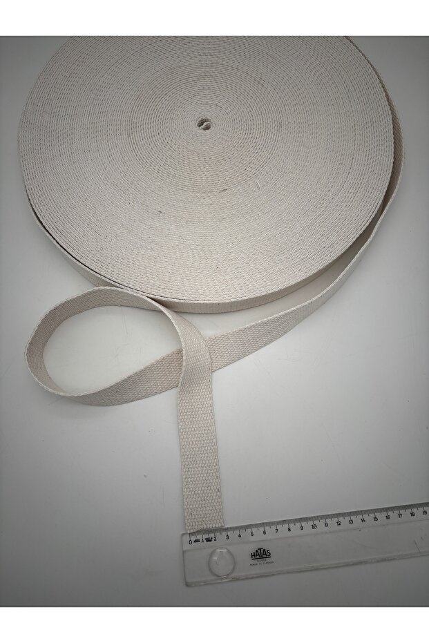(2 cm Width) 100% Cotton 3 Meters Bag Handle - Ecru Color