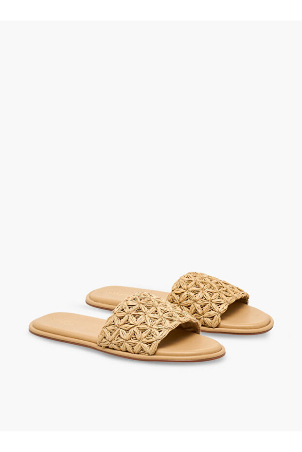 Women Weave Textured Slide Sandals
