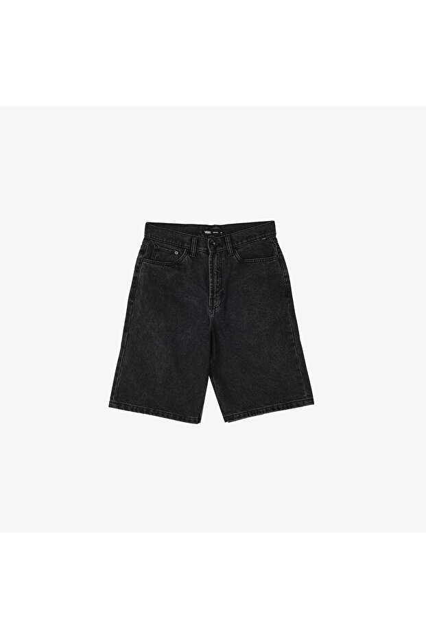 Check-5 Baggy Denim Men's Black Shorts