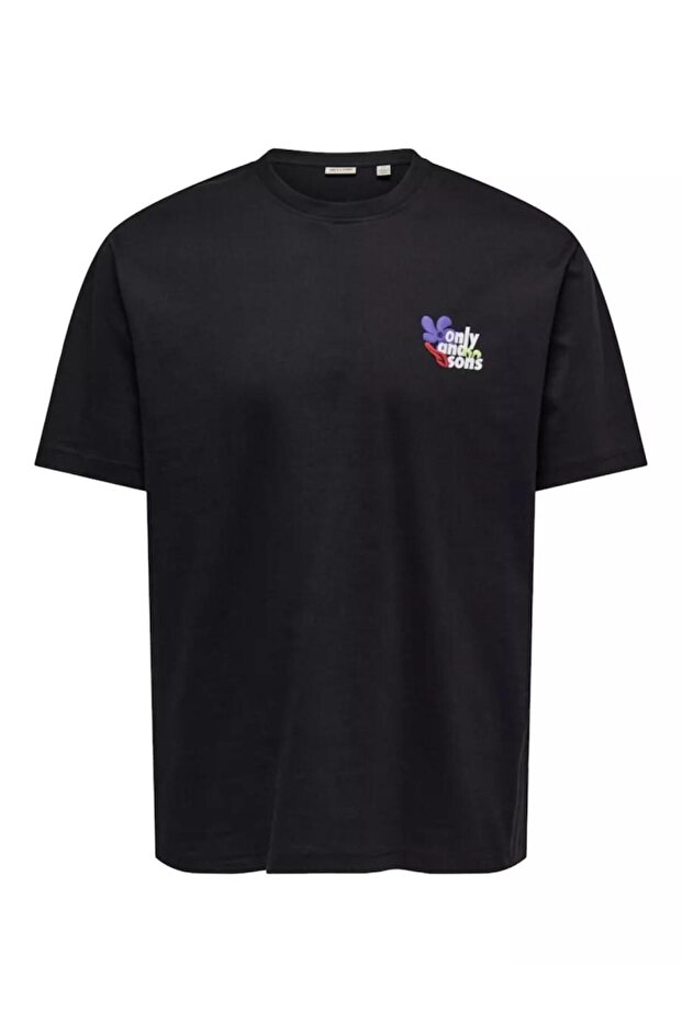 Onsfleuri Life Flower Rlx Ss Tee Men's T-Shirt Black (22037619)