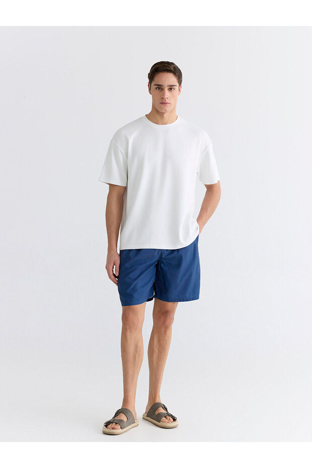 Blue Short Size Men's Swim Shorts