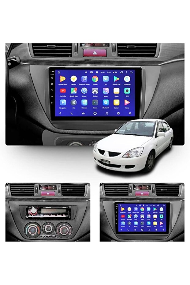 android screen Mitsubishi Lance Model 2000-2009 carplay android auto reverse camera included - 4