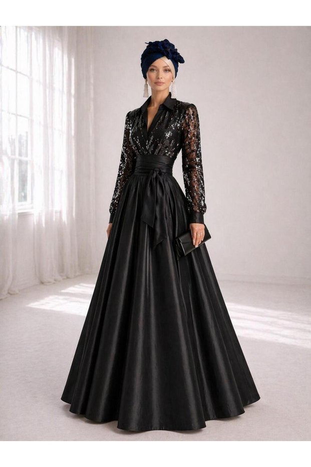 3D Imported Stylish Shirt Dress with Top & Maxi Skirt Detail