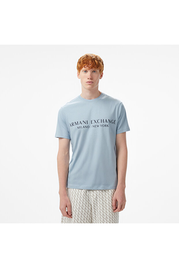 Men's Blue Crew Neck T-Shirt