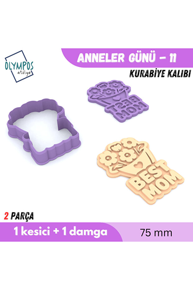 Mother's Day - 11 |   75mm |   Cookies - Sugar Dough - Play Dough Mold Set