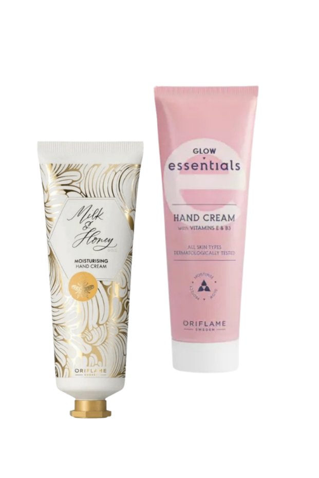 Milk Honey Gold Moisturizing Hand Cream and Glow Essentials Hand Cream with Vitamin E&B3 That Protects the Skin Barrier 75 Ml.