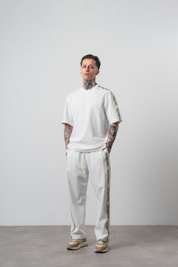 Trend Premium Embroidery Detail Elastic Waist Oysho Super Soft Fabric Men's Tracksuit Set - Man Tracksuit Set