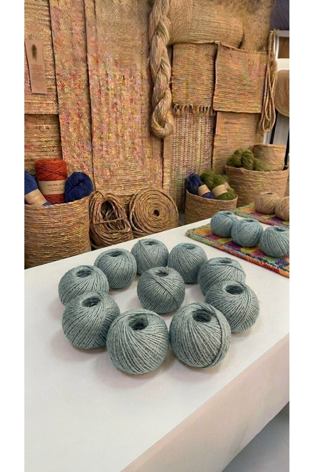 5 Pieces of Jute Rope, Straw Rope, Kırnap Rope, 100 Grams 100 Meters Natural Yarn Organic Dye