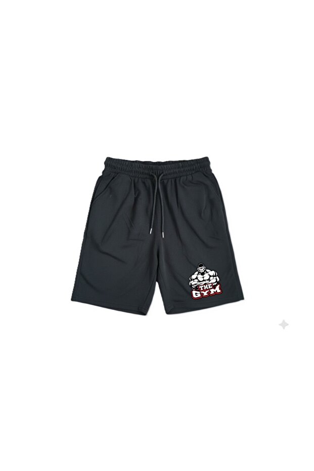 Elanco Unisex Graphic Printed Black Shorts Streetwear Comfortable Fit