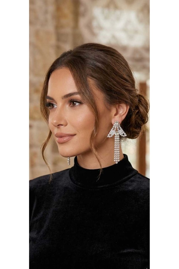 Women's Dangle Zircon Stone Earrings Evening Dress Daily Wedding Engagement Trend