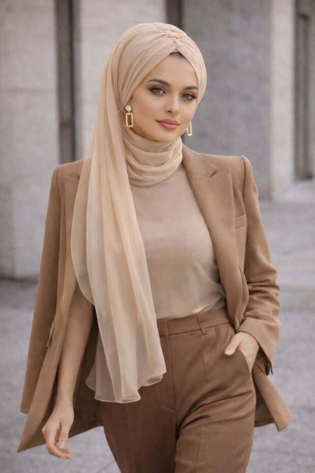 Ecru Tulle Ready-To-Wear Twisted Shawl