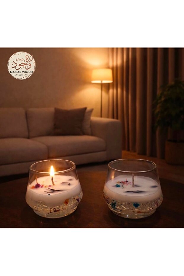 شموع زجاجية 12 حبه
