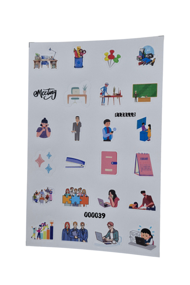 Prepared Sticker Set for Office Business Life - 24 Pieces Stickers - Foil Cut