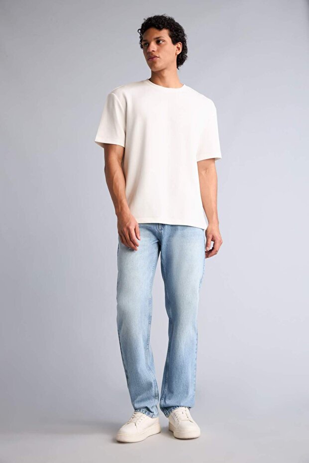 100% Cotton Straight Fit Trousers G8856Ax26Sm