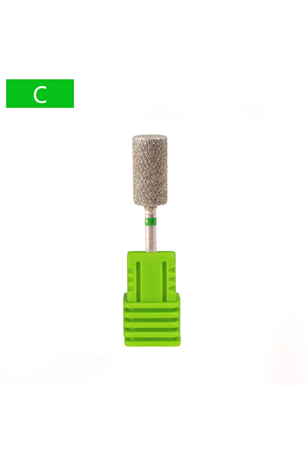 YuanZhu-C 1pc Diamond Nail Sanding Drill Bits Cross Teeth Barrel Rotary Cuticle Clean Burr 3/32" Man