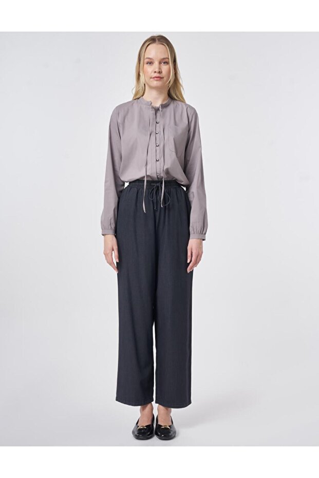 Elastic Comfortable Cut Pants Anthracite - 2