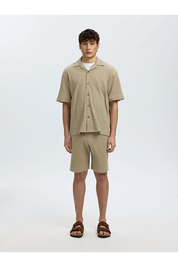 Shorts Gerippte Relaxed Fit - 4