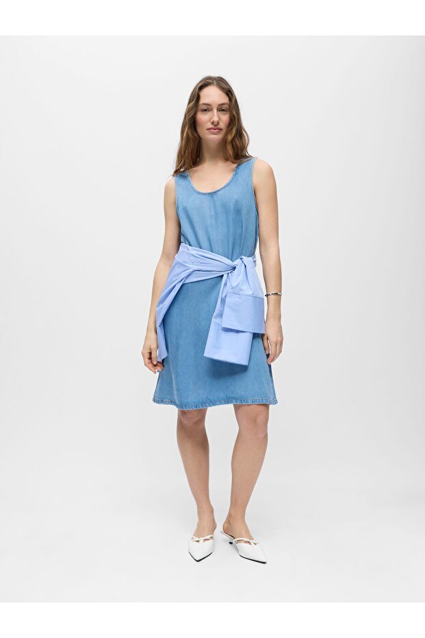Rochie midi fără mâneci - 4
