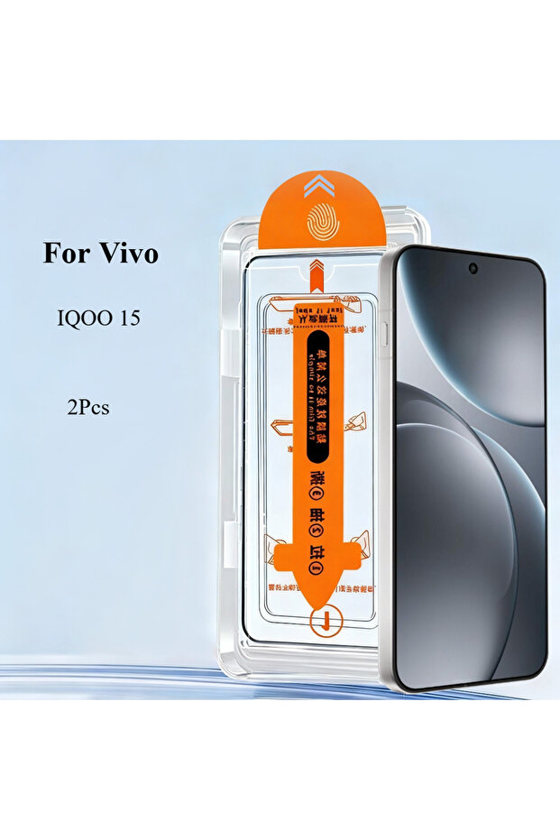 vivo iQOO 15 2 Pieces 2Pcs For IQOO 15 Dust Free Easy Auto Installation Tool Iqoo Tempered Glass Sc