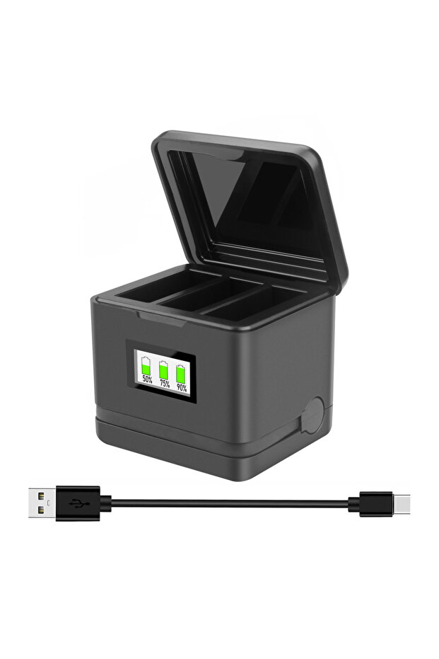 probty 1 Charger For Insta 360 Ace Pro 2 Battery Charger Intelligent 3-Way Charging Case Fast Charge