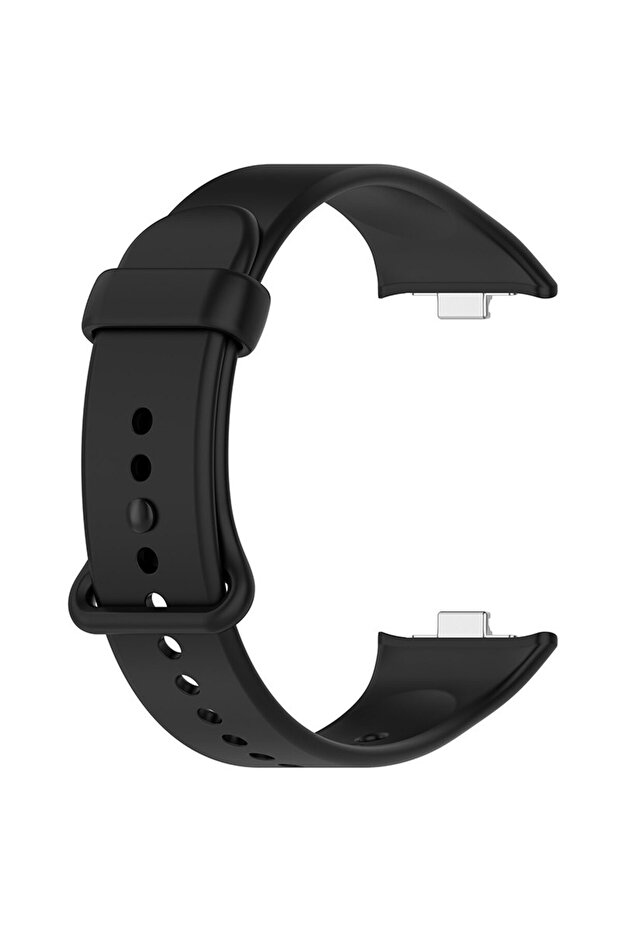 حزام أسود ناعم من السيليكون لـ Mi Band 9 Pro مع غطاء حماية كامل من قطعة واحدة لـ Mi Band 9 Pro