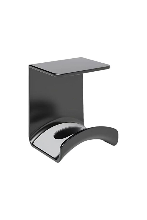 C Universal Headphone Stand Adhensive Plastic Wall Mount Hanger Under Desk Headset Rack Holder Supp.