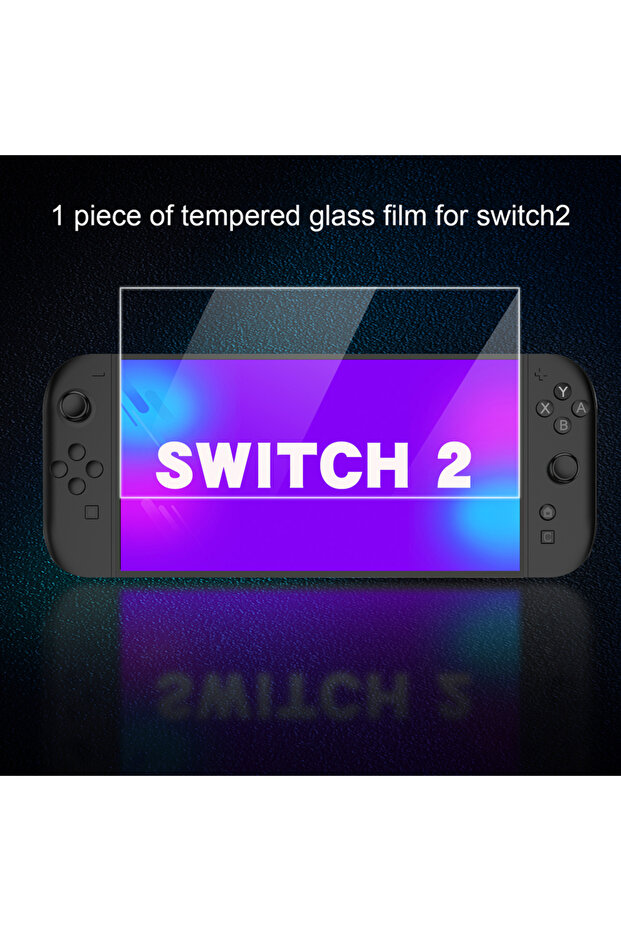 واقي شاشة من الزجاج المقوى لجهاز Switch2، مناسب لوحدة تحكم الألعاب Switch2، عالي الوضوح ومضاد للخدوش