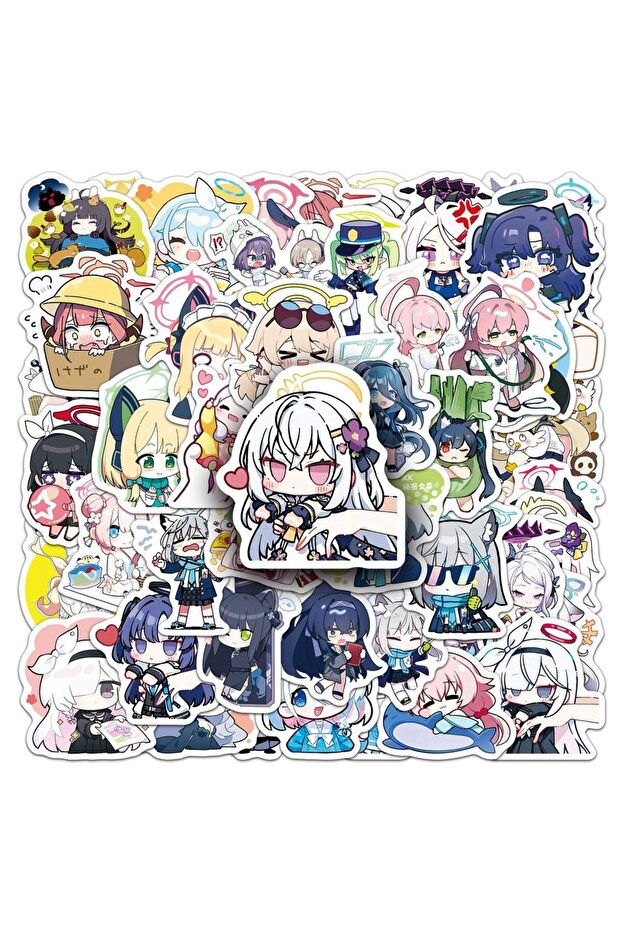 50pcs 50 Pcs Blue Archive Stickers Q Version Cute Cartoon Game Decals Waterproof Stickers for Phone