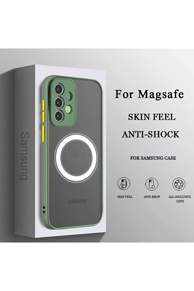 S22 green Luxury Magnetic Magsafe Wireless Charge Case For S25 S24 S23 S22 S21 S20 FE Plus S...