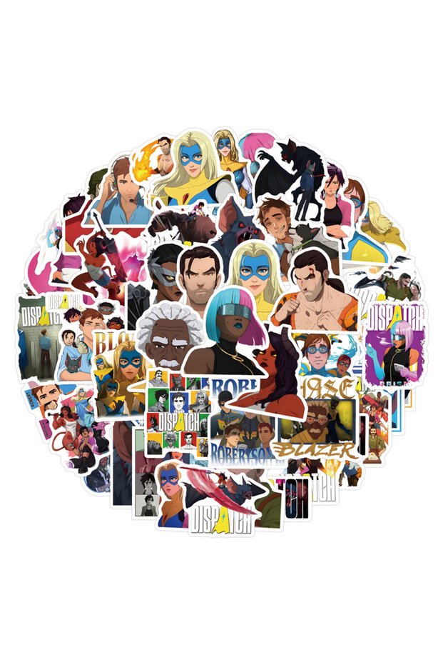55Pcs 55Pcs Cartoon Dispatch Stickers Super Hero Stickers Game Stickers DIY Decorative Stationery Cu