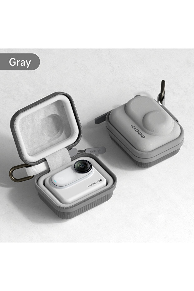 Grey Hagibis Carrying Case for Insta360 GO 3S/GO 3 Portable Storage Bag Hard Shell for Insta360 GO 3
