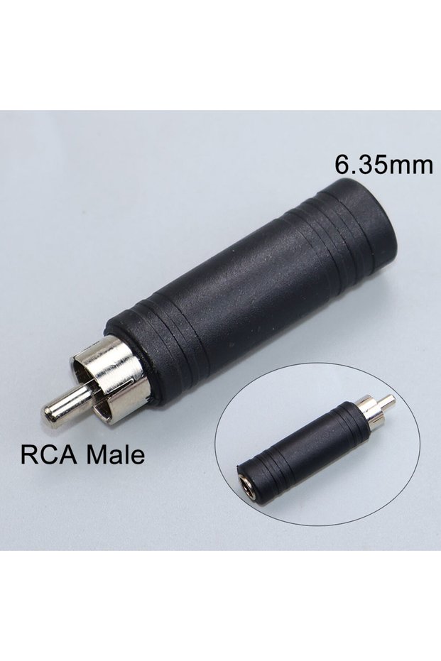 BSN 6.35 to RCA M 2PCS 3.5mm Audio Stereo To RCA Female Jack 6.35mm Audio Mono To RCA Male Audio Con