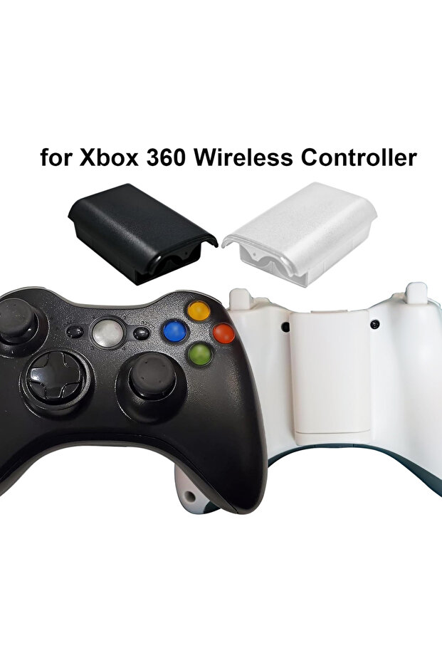 1 قطعة غطاء بطارية أسود لجهاز تحكم Xbox 360 اللاسلكي، غطاء بطارية AA، غطاء بطارية خلفي لجهاز التحكم بالألعاب.