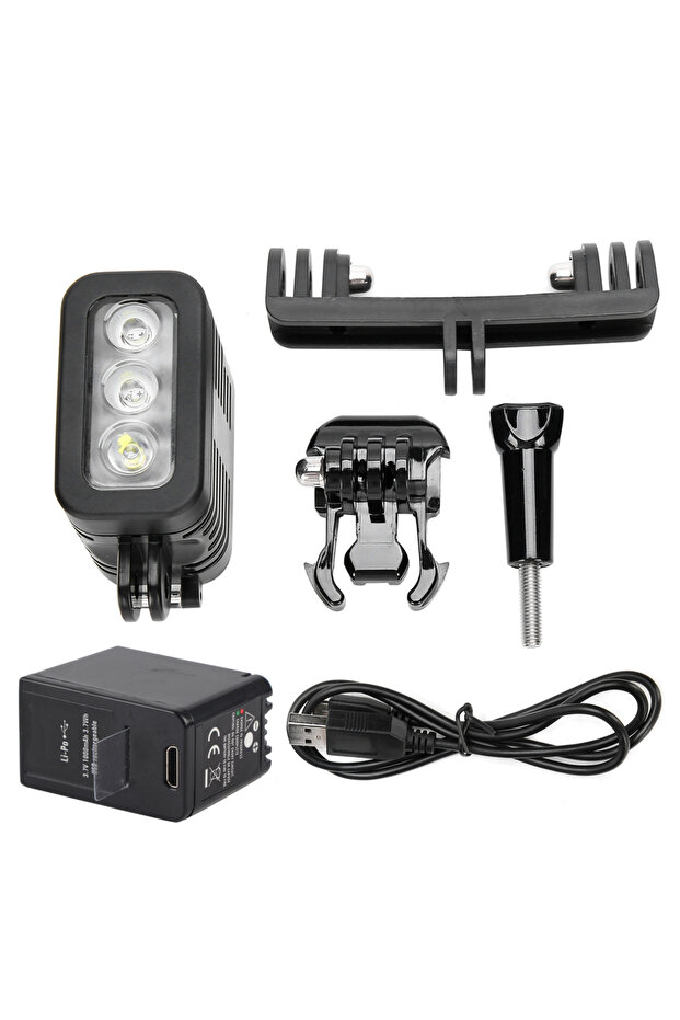 black color 45M Waterproof LED Video Diving Fill Light Underwater for GoPro HERO 4 Motion Camera Div