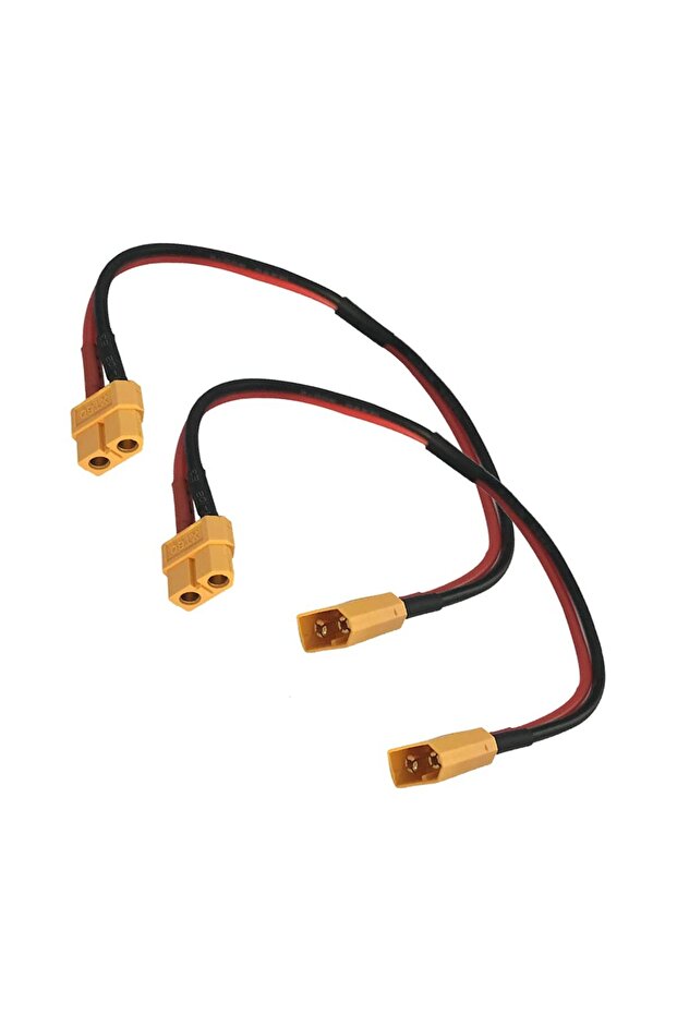 2pcs 2-Pack XT60 Connector Plug Extension Cable Male to Female Adapter with 30CM 14AWG Silicone Wire