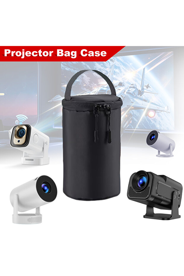 Black Projector Storage Bag for HY300 PRO+/HY310/HY320 Protective Carrying Case Compatible with HY26
