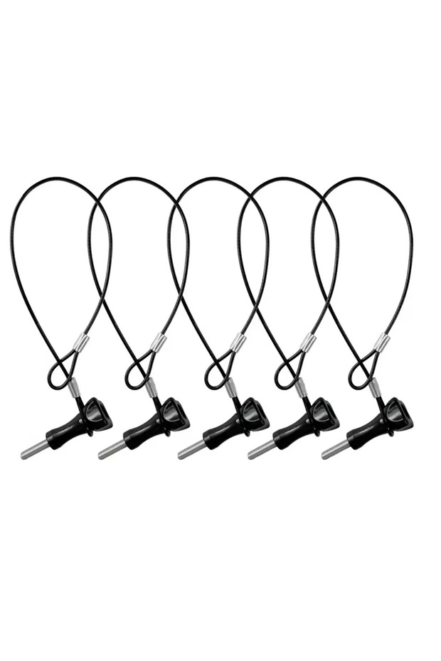 5Set Stainless Steel Lanyard Tether for Go Pro 13 12 11 10 9 8 Insta360 X4 X5 DJI OSMO Action 4 5 An