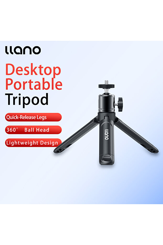 Mini Tripod llano Desktop Mini Ball Head Tripodwith Aluminum Alloy 360° Panoramic Ball Head Tripod