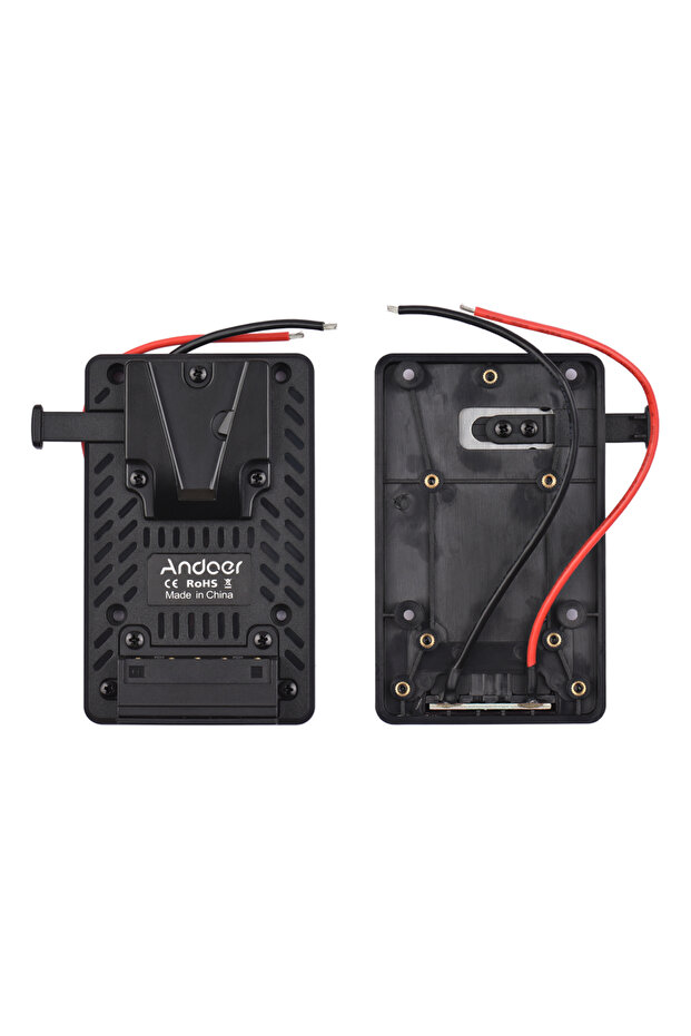 محول لوحة بطارية بلاستيكية معدنية من Andoer بتصميم V-lock بديل لبطارية V-Mount