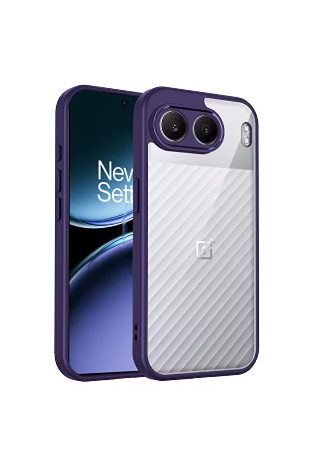 OnePlus Nord 4 TMMS Purple Nord 4 CPH2663 Case Air Cushion Shockproof Silicone Bumper Clear Matte B