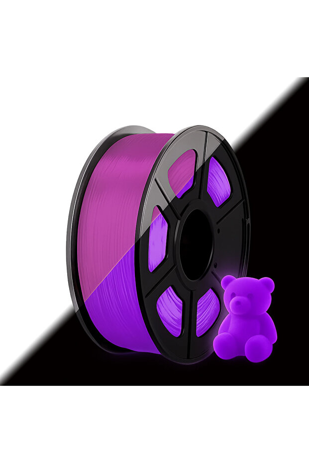 خيوط طابعة ثلاثية الأبعاد PLA بنفسجية اللون من Filajoy3D، تتوهج في الظلام، حزمة خيوط بقطر 1.75 مم بألوان قوس قزح