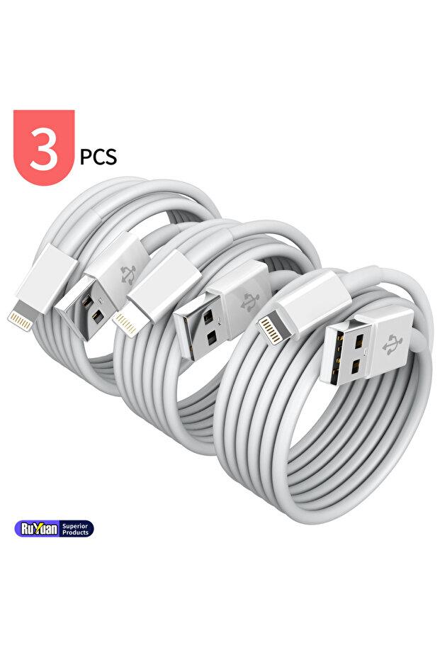 Lightning to USB-A 1m 3pcs iPhone charger cable USB A TO lightning data cable o