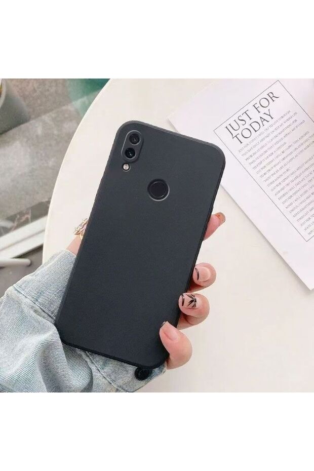 حافظة سيليكون مربعة سوداء غير لامعة لهاتف Redmi Note 7 7s Note7 Pro غطاء أساسي مقاوم للصدمات - 1
