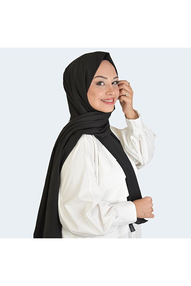 شال حجاب خفيف الوزن وناعم مقاوم للتجاعيد 70x195 سم - صنع في تركيا