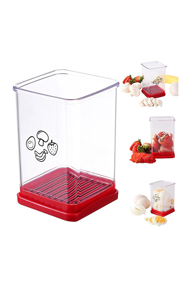 JETTING New Fruit Vegetable Speed Slicer With Push Plate Manual Cup Cutter Portable Banana Strawberr